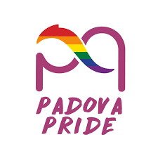 Logo del Padova Pride, un "8" al contrario, metà lilla, metà arcobaleno